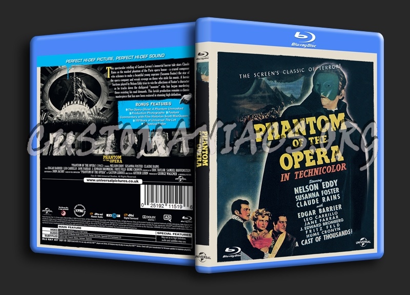 Phantom of the Opera (1943) blu-ray cover