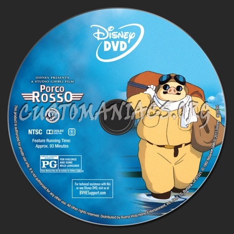 Porco Rosso dvd label