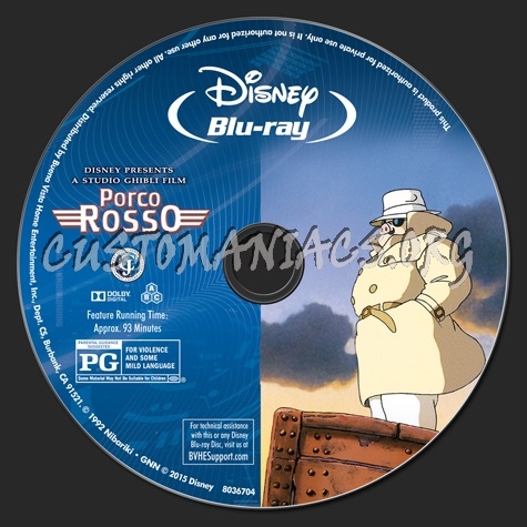 Porco Rosso blu-ray label