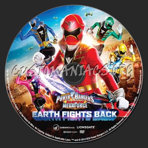 Power Rangers Super Megaforce Earth Fights Back Volume 1 dvd label