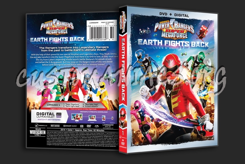 Power Rangers Super Megaforce Earth Fights Back Volume 1 dvd cover