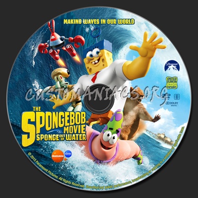 The Spongebob Movie: Sponge Out of Water dvd label