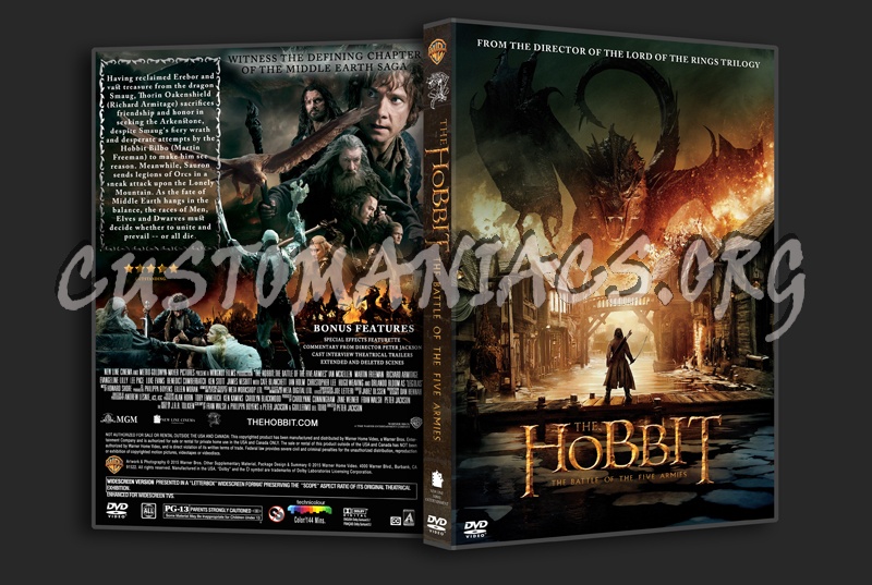 The Hobbit The Battle Of The Five Armies dvd cover