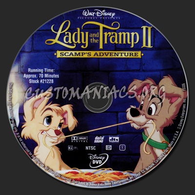 Lady and the Tramp 2 Scamp's Adventure dvd label