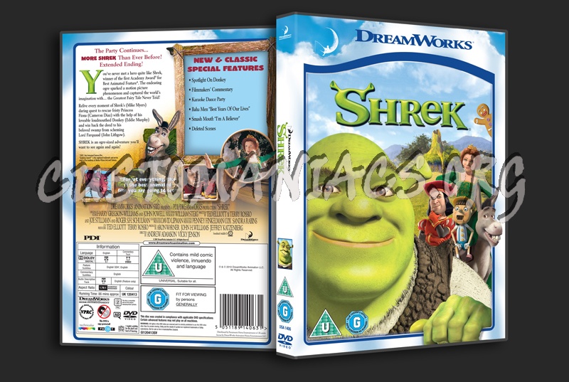 Shrek dvd cover