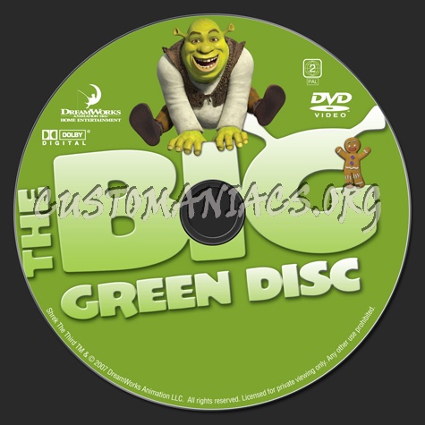 Shrek the Third dvd label