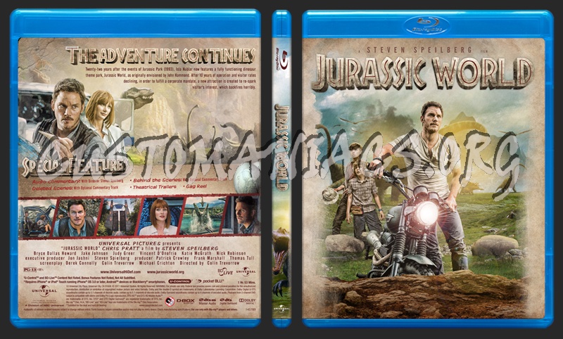 Jurassic World blu-ray cover