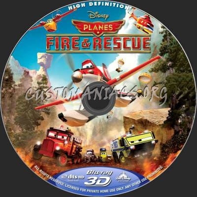 Planes - Fire And Rescue (2D+3D) blu-ray label