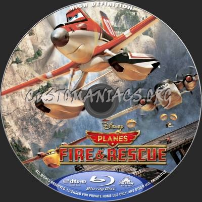 Planes - Fire And Rescue (2D+3D) blu-ray label
