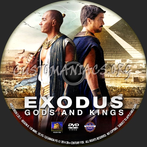 Exodus: Gods and Kings (2014) dvd label