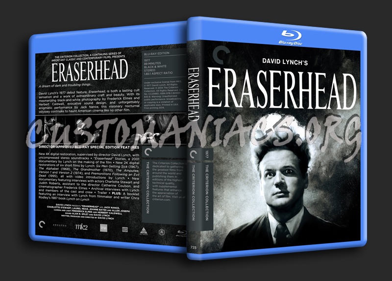 725 - Eraserhead (Criterion) blu-ray cover