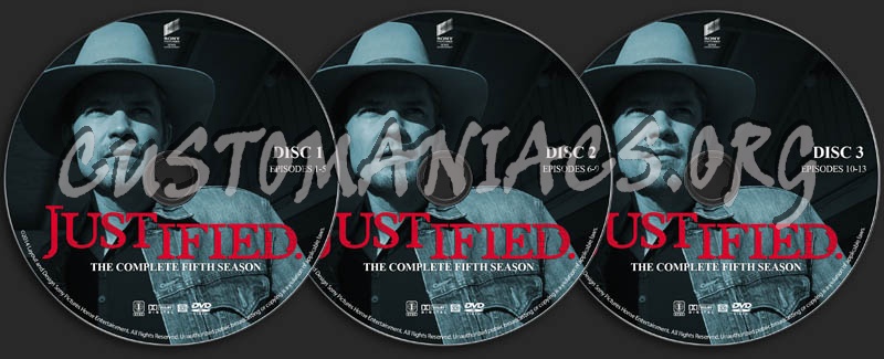 Justified - Season 5 dvd label