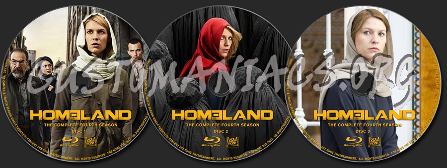 Homeland Season 4 blu-ray label