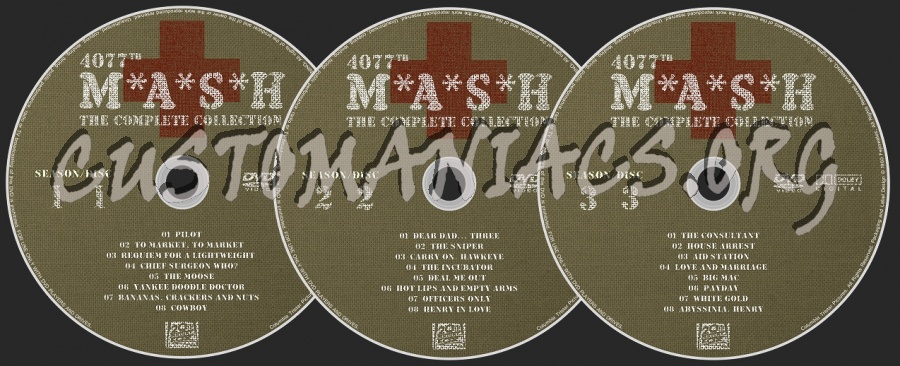 MASH or M*A*S*H Complete Collection dvd label