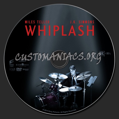 Whiplash (2014) dvd label