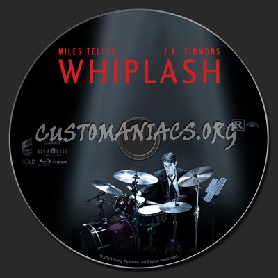 Whiplash (2014) blu-ray label