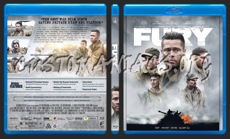 Fury blu-ray cover