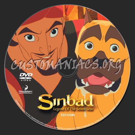 Sinbad Legend of the Seven Seas dvd label