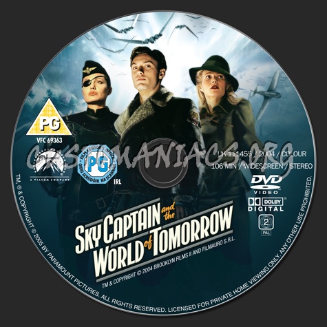Sky Captain and the World of Tomorrow dvd label