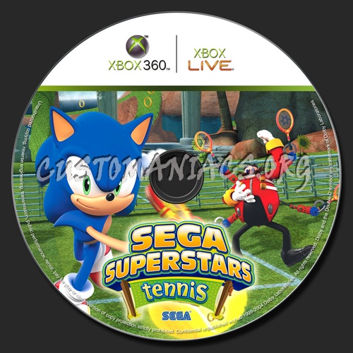 Sega Superstar Tennis dvd label