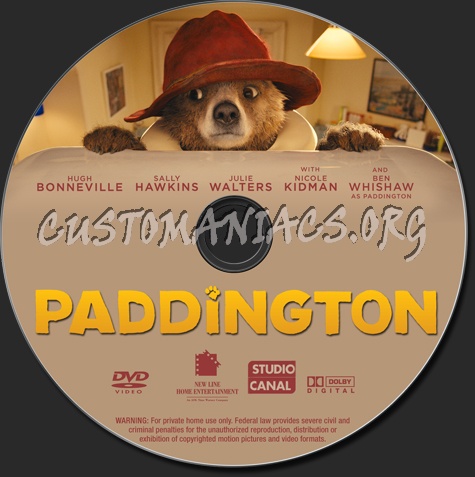 Paddington dvd label