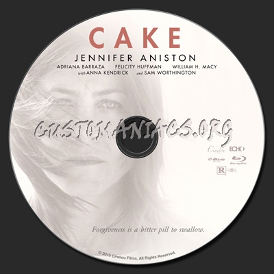 Cake (2014) blu-ray label