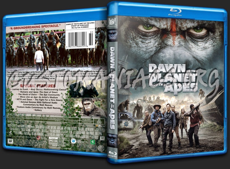 Dawn of the Planet of the Apes blu-ray cover