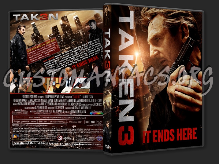 Taken 3 dvd cover