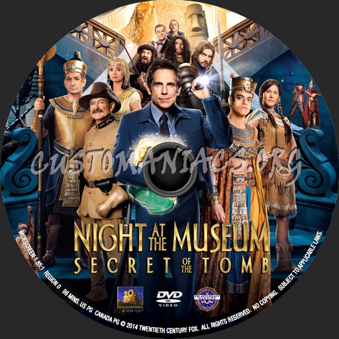 Night At The Museum: Secret Of The Tomb (2014) dvd label