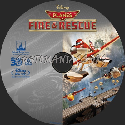 Planes Fire and Rescue blu-ray label