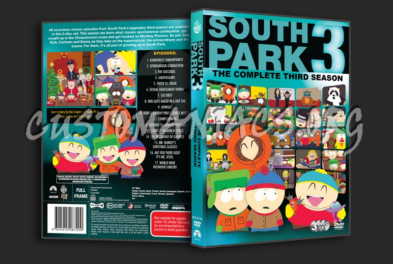 South Park Season 3 dvd cover