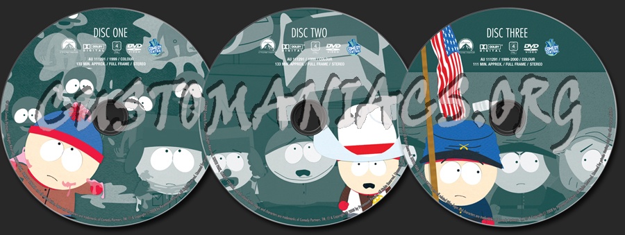 South Park Season 3 dvd label