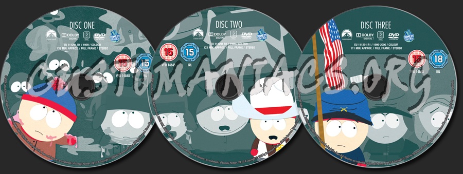 South Park Season 3 dvd label