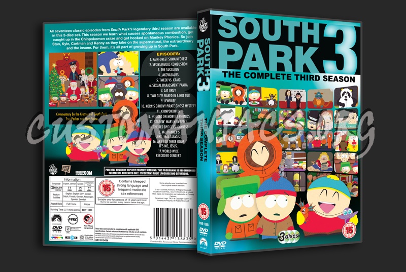 South Park Season 3 dvd cover