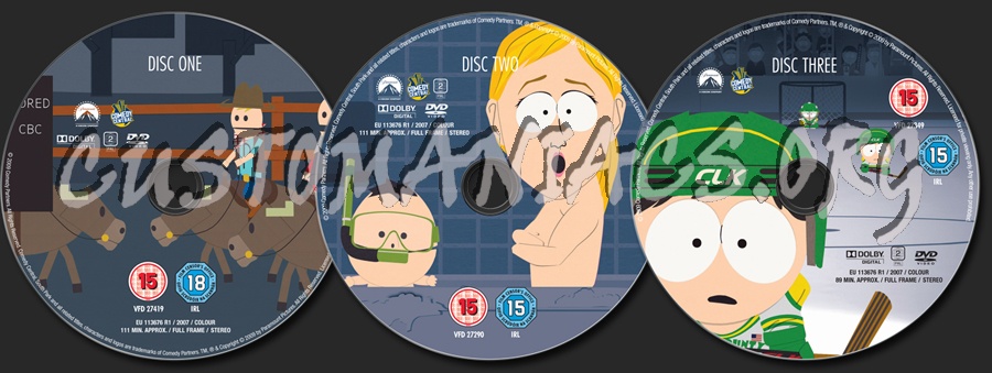 South Park Season 10 dvd label