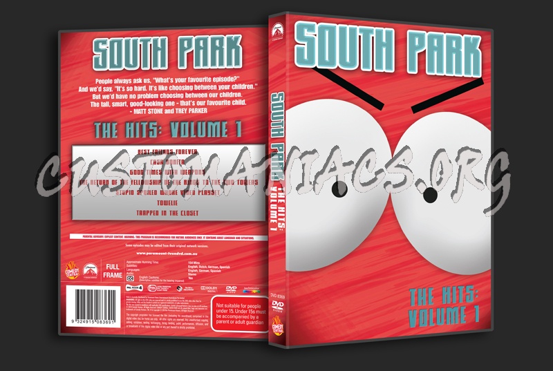 South Park The Hits Volume 1 dvd cover