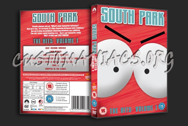 South Park The Hits Volume 1 dvd cover