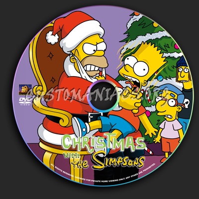 Christmas With the Simpsons dvd label