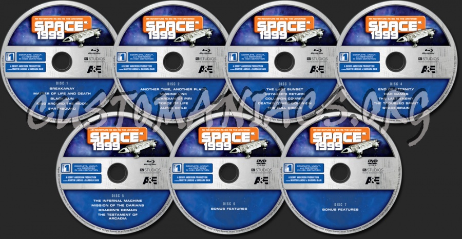 Space 1999 Season 1 blu-ray label