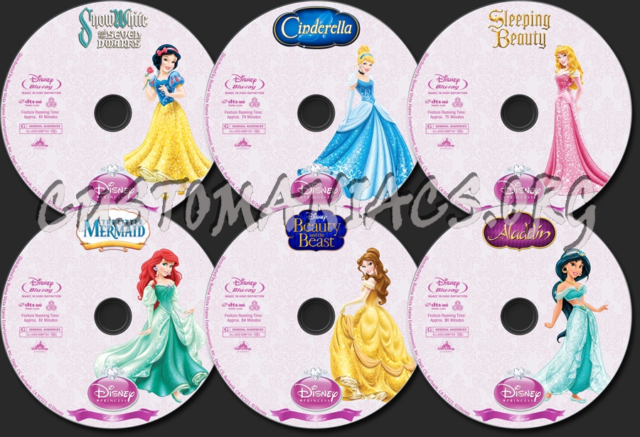 Disney Princess Collection blu-ray label