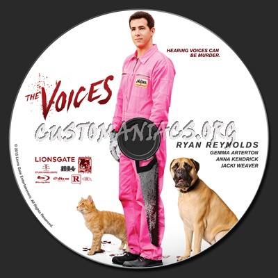 The Voices (2015) blu-ray label