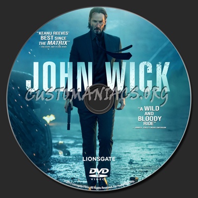 John Wick dvd label