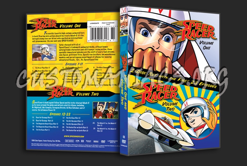 Speed Racer Volume 1 & 2 dvd cover