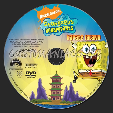 Spongebob Squarepants Karate Island dvd label