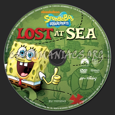 Spongebob Squarepants Lost At Sea dvd label