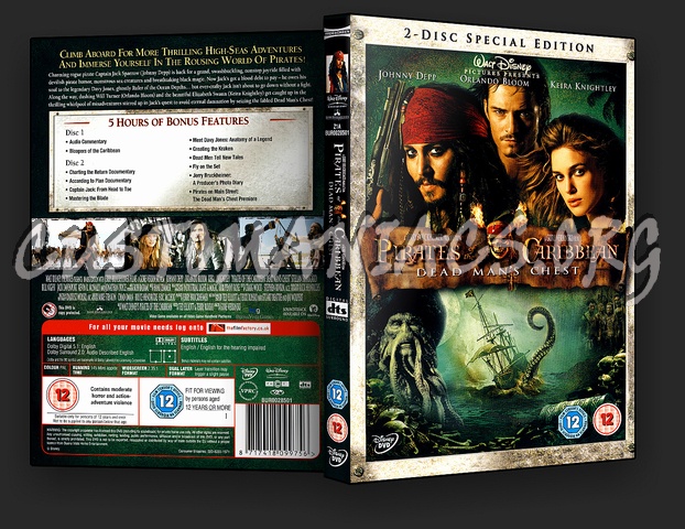 Pirates Of The Caribbean Dead Man's Chest dvd cover