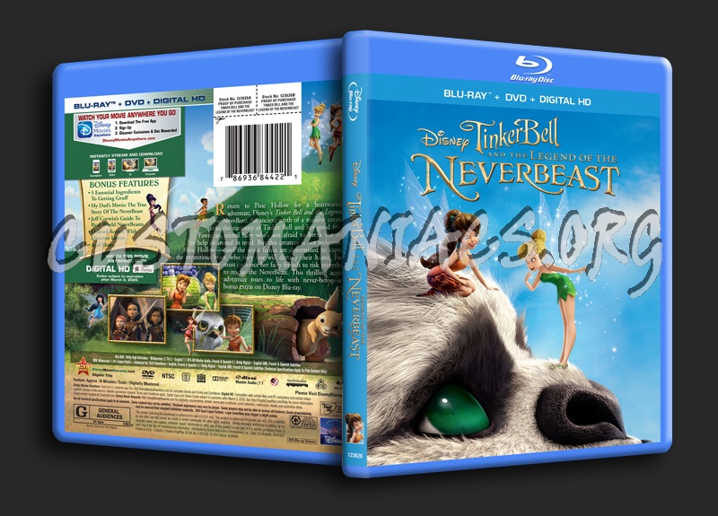 Tinker Bell And The Legend Of The NeverBeast blu-ray cover