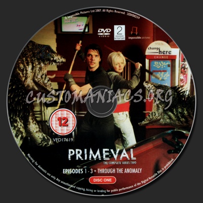 Primeval The Complete Series 2 dvd label