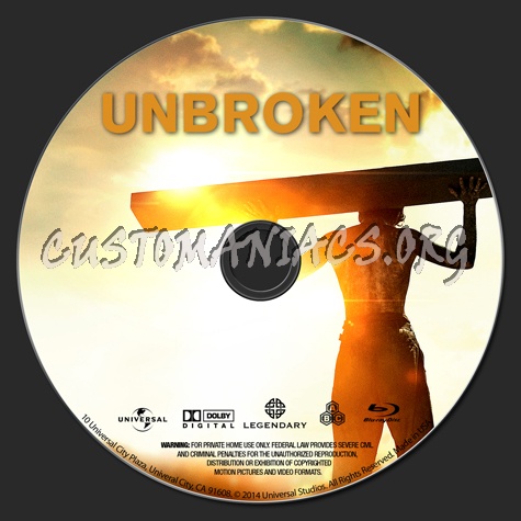 Unbroken blu-ray label