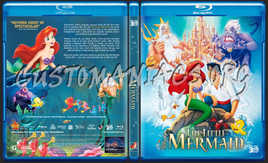 The Little Mermaid 3D (1989) dvd cover